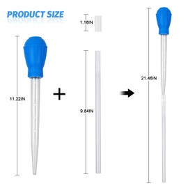 Todosy Aquarium Cleaning Dropper, 30ml Aquarium Cleaning Waste Remover, Aquarium Gravel Cleaning Straw, Blue