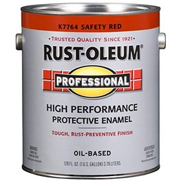 RUST-OLEUM K7764-402 Professional 400 Voc Gallon Safety Red Enamel Paint, 1 Gallon (Pack of 1), 12 Fl Oz