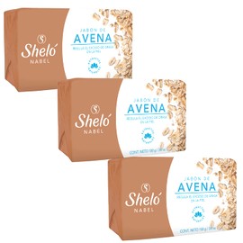 Paquete Con 3 Piezas De Jabón De Avena De 100gr Antiacné limpieza facial sheló nabel                                                                  