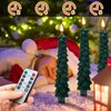 Christmas Tree Candles - 6 Pack Flameless Taper Candles with