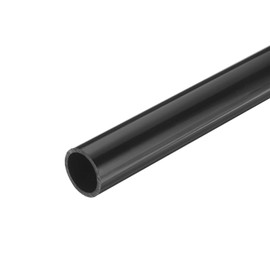 sourcing map PVC Rigid Tube Round Pipe Hardware Tubing 21mm ID 25mm OD 350mm Black High Impact for Water Pipe,Crafts,Cable Sleeve