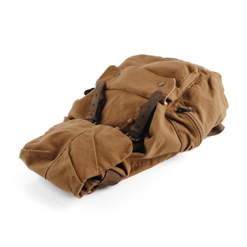 Yimidear Canvas Rucksack, Herren Damen Vintage Rucksäcke Retro Schulrucksack Wanderrucksack