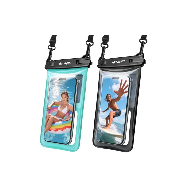Rynapac Waterproof Phone Pouch - 2 Pack for iPhone &
