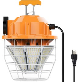 RIUVAO 150W LED Temporary Work Light 5000K Daylight 24750Lm Bright Construction Lights Portable Hanging Light IP65 Waterproof, Temp Lighting Indoor Mine Workshop High Bay Outdoor Jobsite