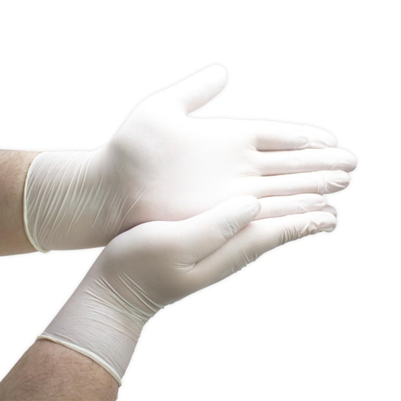 FleXcel Powder Free Nitrile Gloves, White, X-Large - Medical-Grade, Latex-Free,