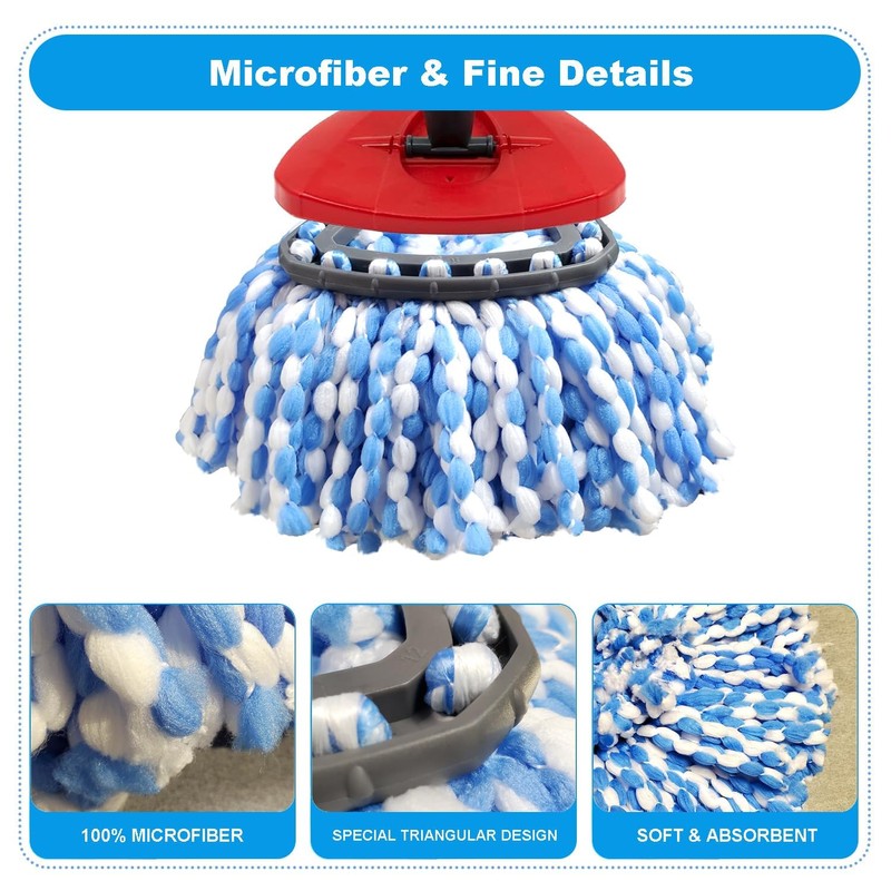 Easywring 1-Tank System,Mop Replacement Heads for O-Ceda Mop Replace Head,