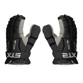 STX Cell VI™ Lacrosse Goalie Gloves, Extra Large, Black, Pair
