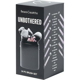 Beauty Creations - Set de brochas para maquillaje Unbothered 24 Piezas - Brochas de Maquillaje para Rostro y Ojos con Estuche Incluido