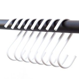 rod & knot S-Haken aus stabilem Metall - 8 Stück (Weiß)