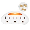3-Prong 3-Outlet Plug Wall Mount Extender, 3-Prong to 3-Prong 3