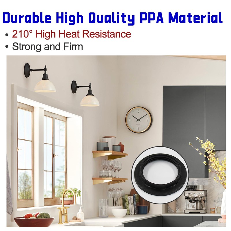 Bonsicoky 4 PCS Lamp Shade Collar Rings - E27 Light