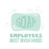CafePress Employees Must Wash Hands Car Magnet 20 X 12