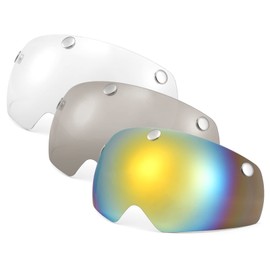 Lixada Cycling Helmet Goggles,3pcs Detachable Magnetic Visor for Bike Helmet UV Guard for Men Women