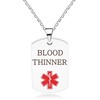 Oneress Platin-Beschichtete Blutverdünner Halskette, Notfall-Tag Für Männer & Frauen, Langlebiger