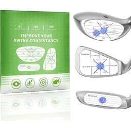 Golf hitting tape set 300 pieces, self-study sweet spot and consistency analysis, golf club face hitting stickers for woods, irons and putters, golf training aids that accurately report ball strikes
