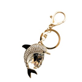 Regal Keychain Dolphin Bag Charm Key Ring Sparkly White