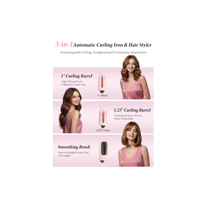 DANZHANG - 3 in 1 Automatic Curling Iron, Auto Hair