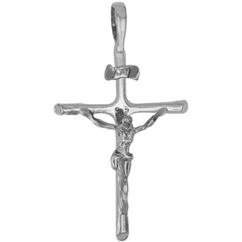 LIFETIME JEWELRY Classic Cross Necklace for Men & Women 24k Real Gold Plated (White Gold Crucifix Only)