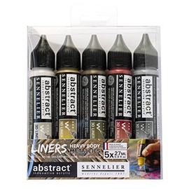 Sennelier Abstract Liner Set of 5, Metallic, Small