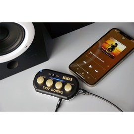 Maker hart Just Combo Podcast Mini 3-Channel Audio Mixer with Stereo/Bluetooth/Microphone with Microphone Input, 2 Outputs & USB Audio Output, Easy for Video Conferencing