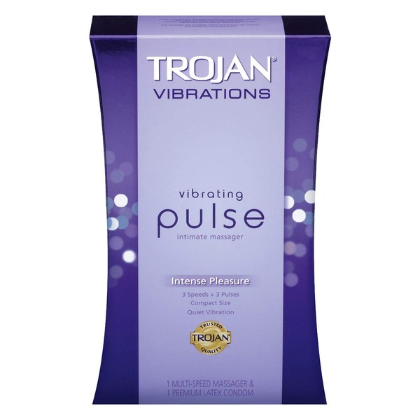 Trojan Vibrations Vibrating PULSE Intimate Massager - 6 Settings, 3 Speeds and 3 Pulse Patterns