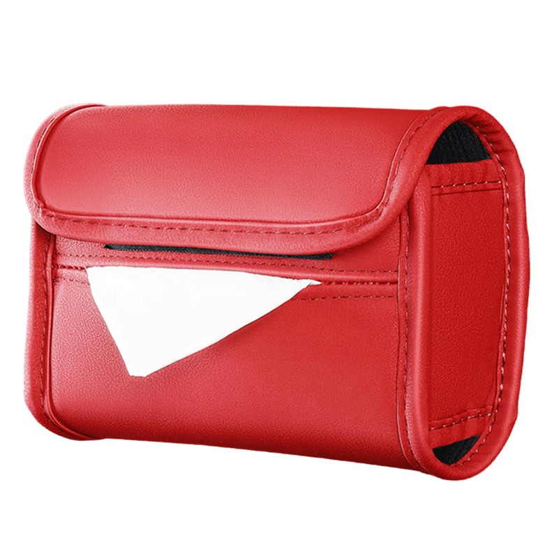 Car Tissue Box | PU Leather Car Visor Tissue Dispenser