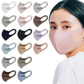 We'll Comfit MASK Double Layer Mask (1 Mask Body + 1 Filter Included) (16 Colors / 4 Sizes Total) All Seasons, Small Face, Pollen, Washable, Made in Japan (SMOKY PINK, S)