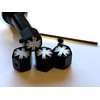 Union jack anti theft lockable tyre air valve dust caps
