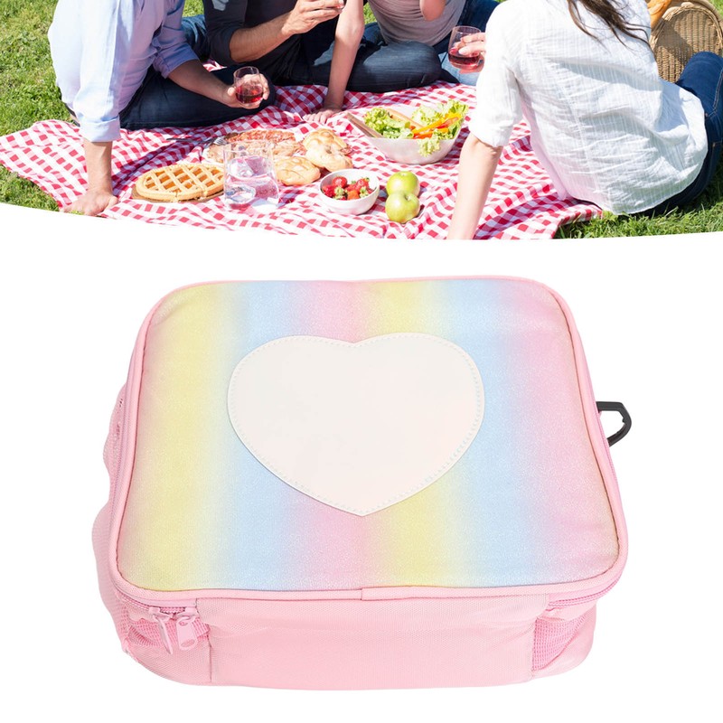 Lunch Bag Small Lunch Box Gradient Pink Reusable Leakage Proof
