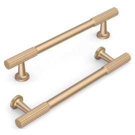KNOKLOCK 10 Pack 5 Inch(128mm) Kitchen Cabinet Handles Champagne Bronze Cabinet Pulls Champagne Gold Kitchen Cabinet Hardware Drawer Pulls for Cupboard Wardrobe