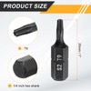 HARFINGTON 5pcs T9 Torx Screwdriver Bit 1/4" Hex Shank 25mm/1"