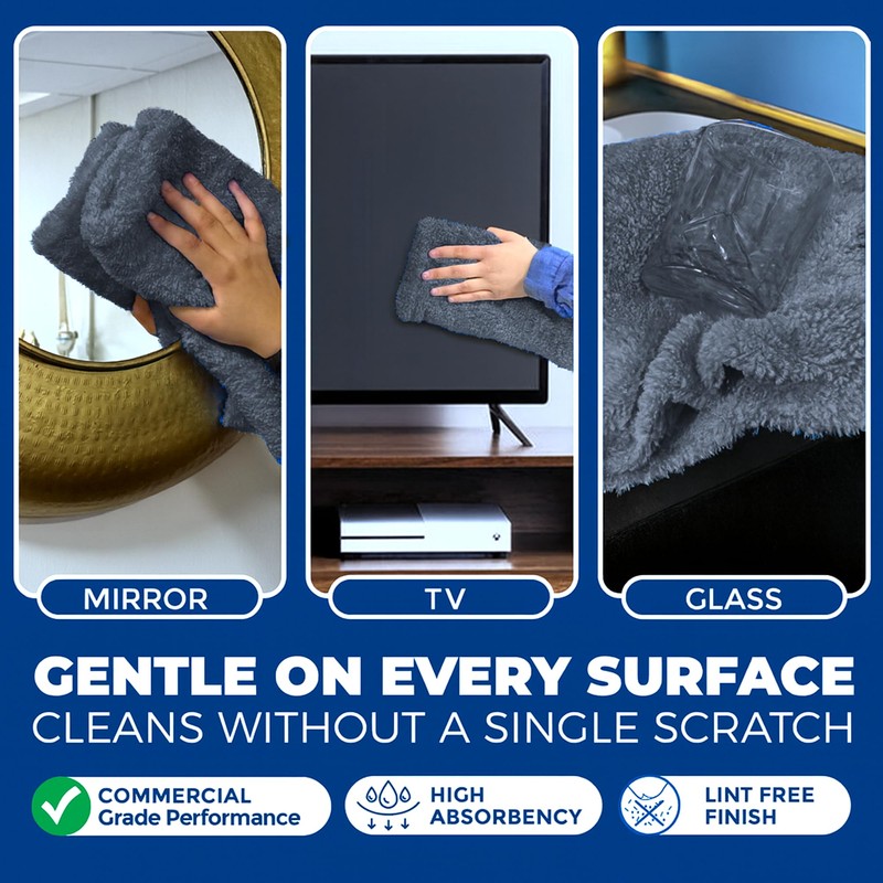Towelogy® Ultra Thick Microfibre Cloths 500GSM Super Absorbent Large Microfibre