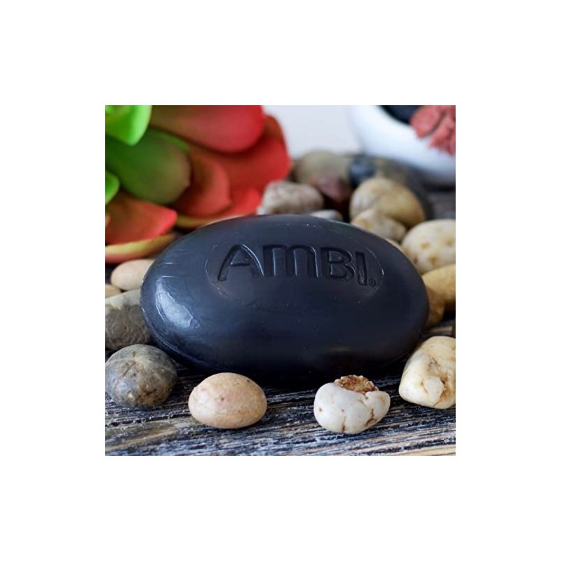 Ambi Jabón negro con manteca de karité, 3.5 onzas (paquete