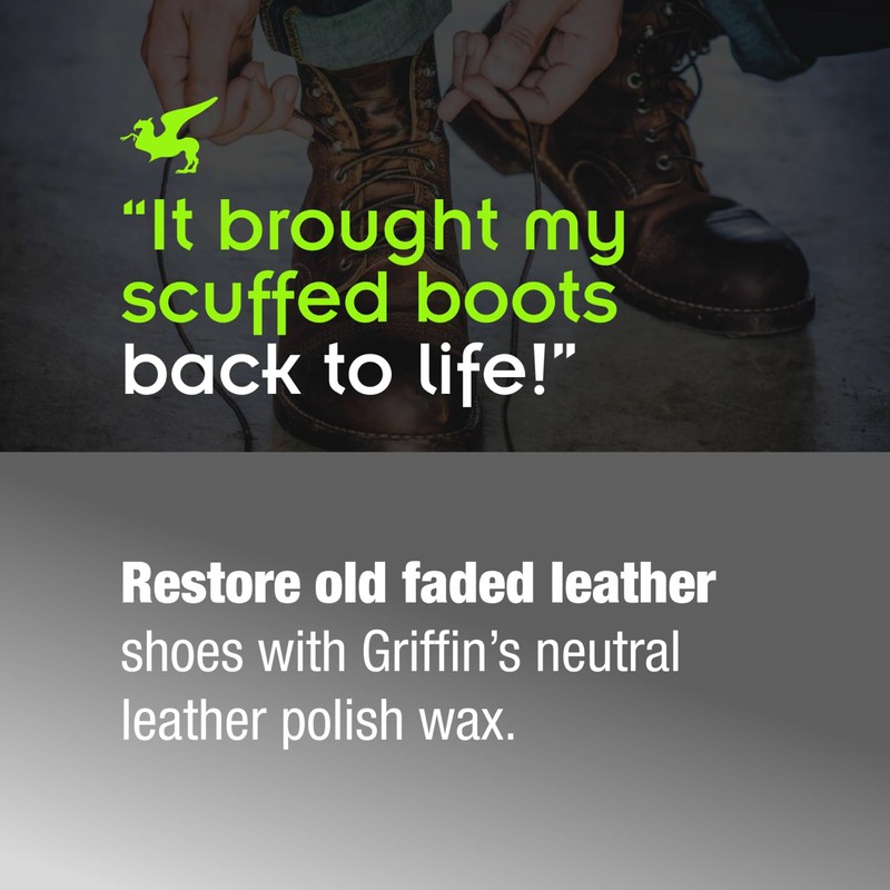 Griffin Neutral Shoe Polish Paste – 1.125 Oz – Conditions