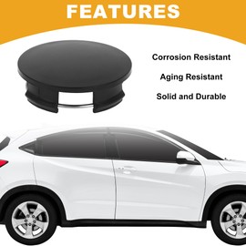 Partuto 1 Pc 57mm 2.24" OD - Universal Car Wheel Hub Center Caps - Car SUV Trucks Auto Hub Covers Automotive Accessories Scratch Resistant Rustproof - Durable Plastic Black