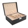 Double Layer Jewelry Box Soft PU Leather Jewelry Storage Organizer