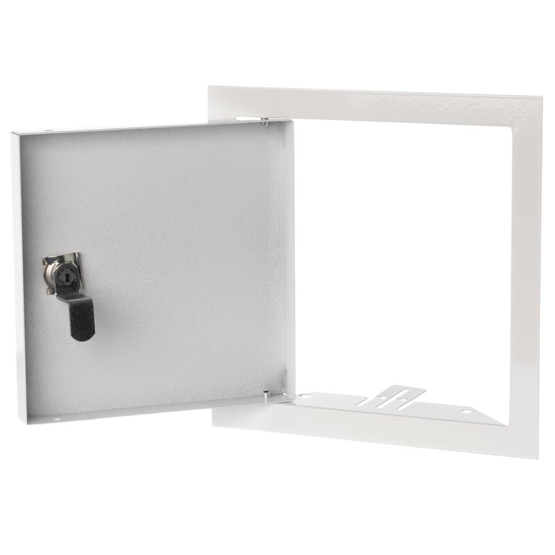 150x150mm / 6x6 inch White Metal Access Panel with Key