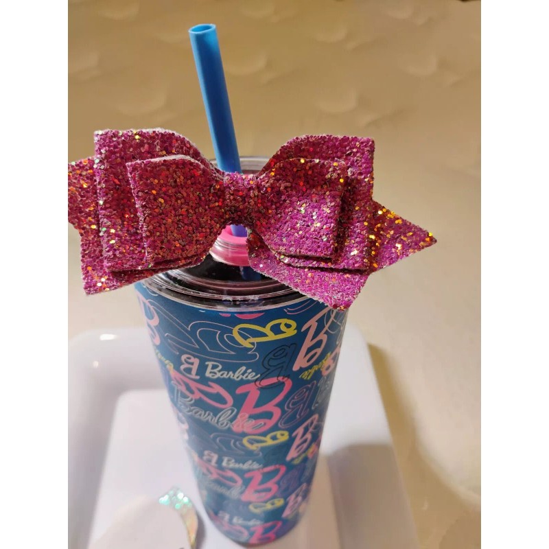 Starbucks glitter bow straw topper. Give your straw bling