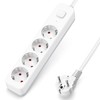 Aigostar 4-Way Power Strip with Switch, Multiple Socket with Child