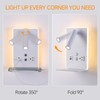 CNMYKYDS Wall Mounted Reading Light with Shelf - 3 Color