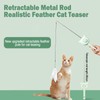 Cat Teaser Toys Laser Teaser Stick Feather Bell Pet Comb