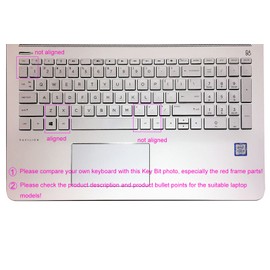 Keyboard Skin Compatible for 15.6" HP Pavilion X360 15-br075nr, HP Envy x360 15m-bp/bq, HP Spectre x360 15-ch011dx, HP Pavilion 15-cb 15-cc 15-cd 15-bw 15-bs & 17.3" HP 17m-ae 17-bs Series -Pink Ombre