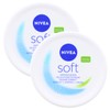 2 x NIVEA Soft Erfrischende Feuchtigkeitscreme je 375ml 48h Gesicht