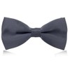 NECOTIA Men's Bow Tie, Stylish, Single Bowtie, Black, Plain, Wedding,