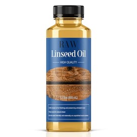 Raw Linseed Oil for Wood Protection - Natural Linseed Oil Refreshes Wood Naturally - Repair and Condition Wood Patio Furniture, Decks - 7.1 oz