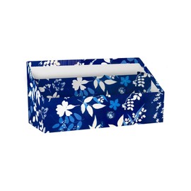 Clairefontaine - 83508C – Ein Briefhalter aus Karton 25 x 10 x 14 cm – Home Office – Blumendekor/Cyanotype – Aufbewahrung Büro – Organizer – Kollektion Cyanotype
