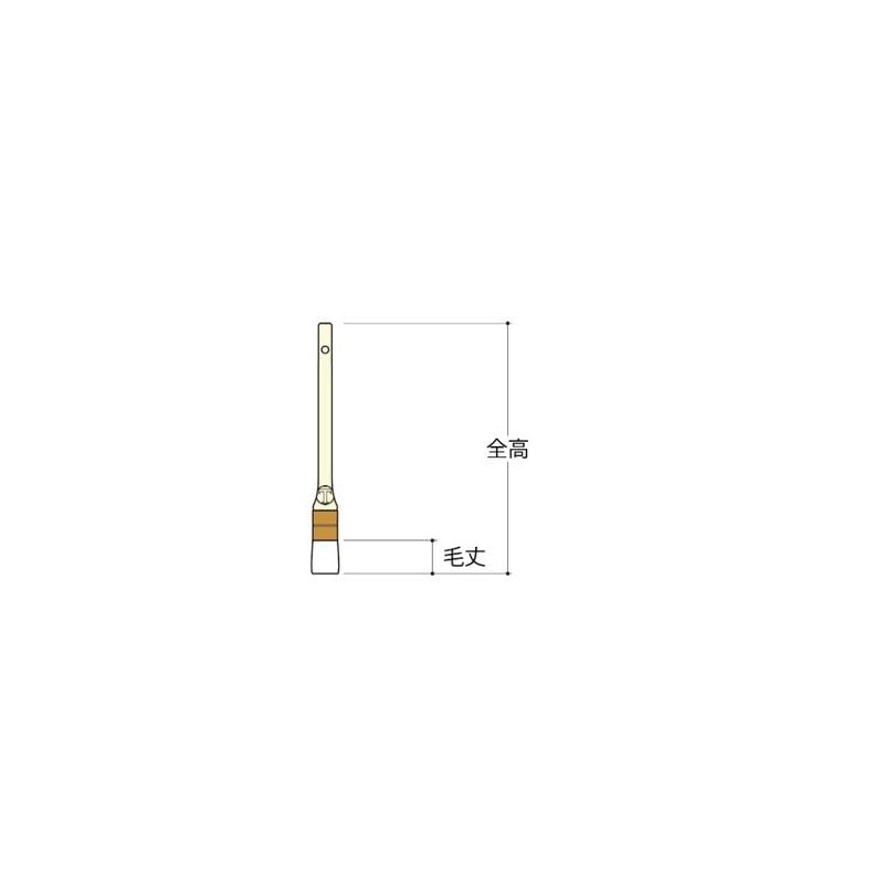 Otsuka Brush Marte Value Joint Brush Pig Hair Flat White