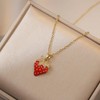 Strawberry Necklace Jewelry with Adjustable Chain Cute Strawberry Shortcake Costume