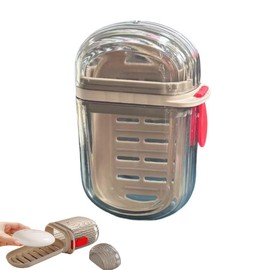 Soap Dish Holders,Travel Soap Case, Soap Container with Lid Portable Soap Box Container,Shower Soap Holder,Bathroom,Kitchen,Counter Top,Easy Cleaning