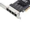 2.5Gb PCIe Network Card Professional 4 RJ45 Ports RTL8125BG Chip